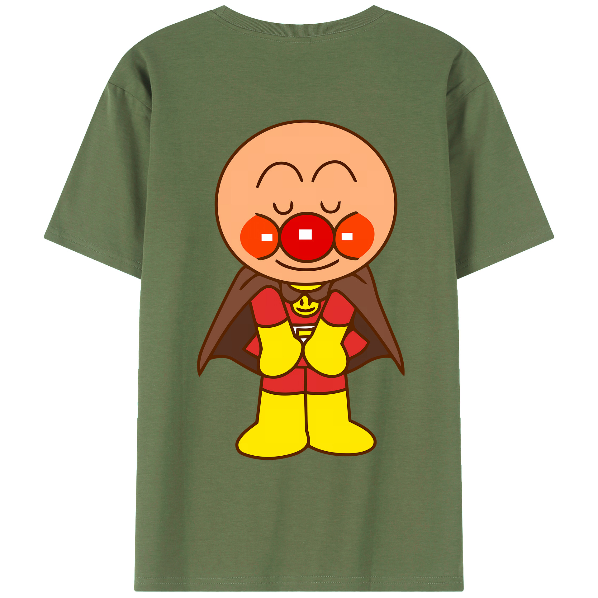 （画像用） アンパンマン Anpanman 綿100％ メンズ半袖Tシャツ（バックプリント） 通気性